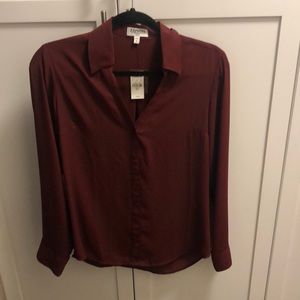 Wine portofino shirt NWT